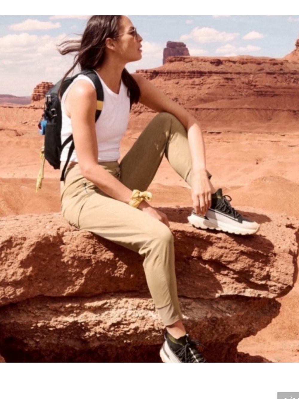 Athleta | Trekkie North Jogger Pants Big Sur Brown Pull On High Rise Sz 14